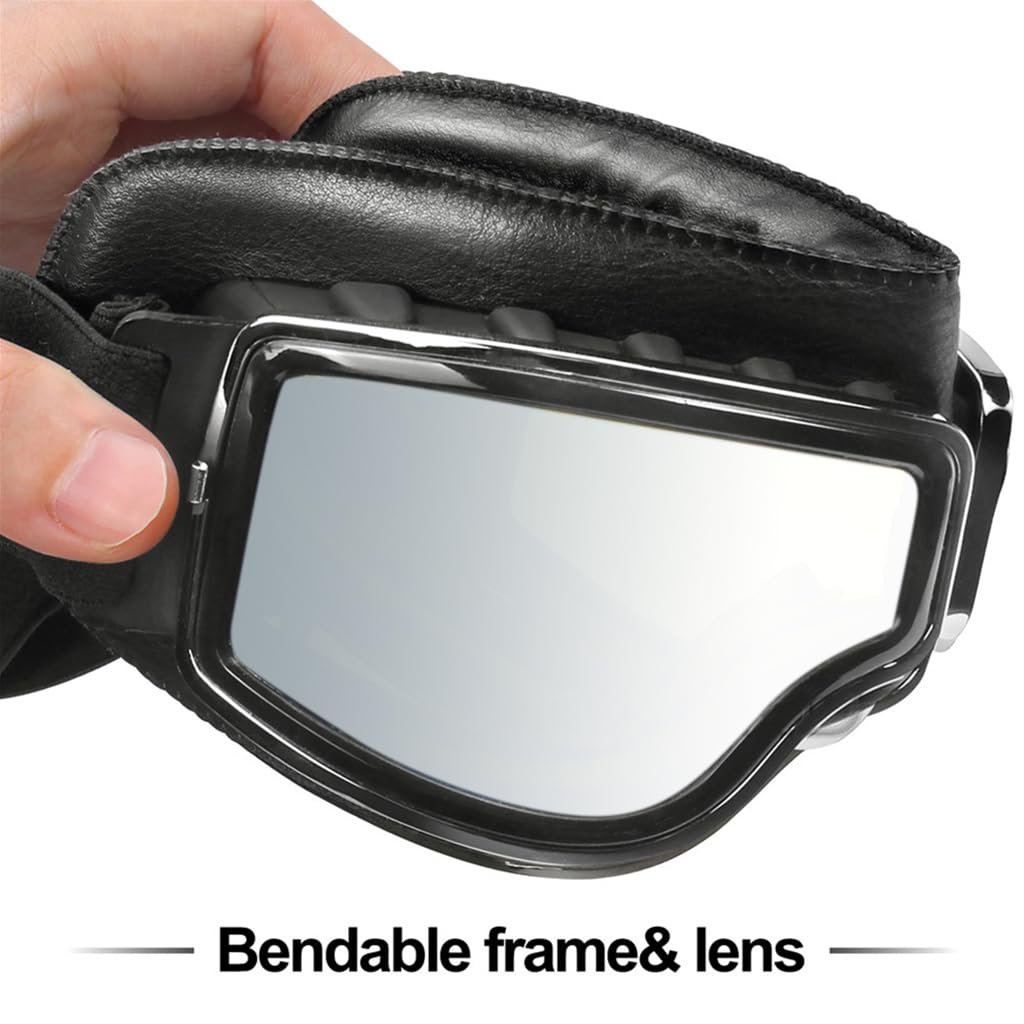 Proberos Motorcycle Goggles for Motocross ATV/Dirt Bike Racing, Anti-Scratch Motorcycle Riding Goggles for Harley, Bike, Retro Motorcross Helmet Goggle for Men Women Proberos Motorcycle Goggles for Motocross ATV/Dirt Bike Racing, Anti-Scratch Motorcycle Riding Goggles for Harley, Bike, Retro Motorcross Helmet Goggle for Men Women